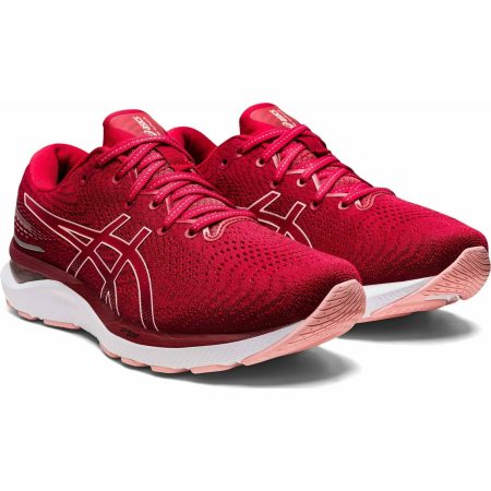 asics gel cumulus 24 womens running shoes red 37451214094544