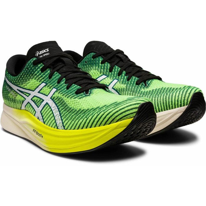 asics magic speed 2 mens running shoes yellow 37470020600016